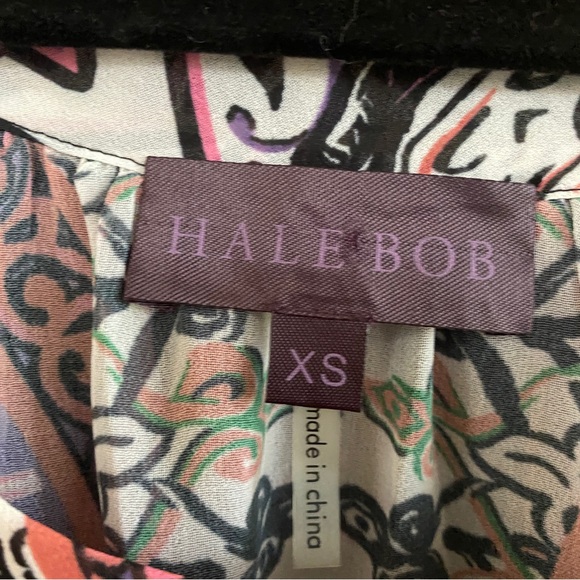 Hale Bob Tribal Print Long Sleeve Blouse, Size XS - Picture 5 of 7
